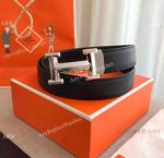 AAA Quality Copy Hermes Leather Belt Silver Buckle